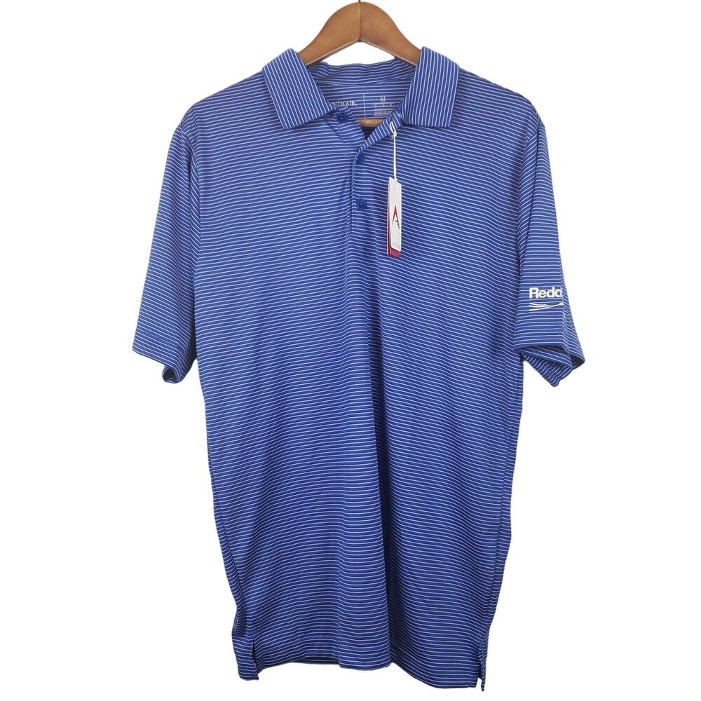 NEW! Antigua Striped ReddyIce Logo Polo - M